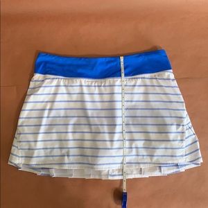 Lululemon skort, Size 8, blue and white striped
